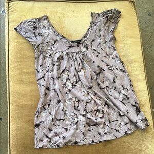 Softest Tie dye cotton A line relax fit teeshirt Burgundy tones